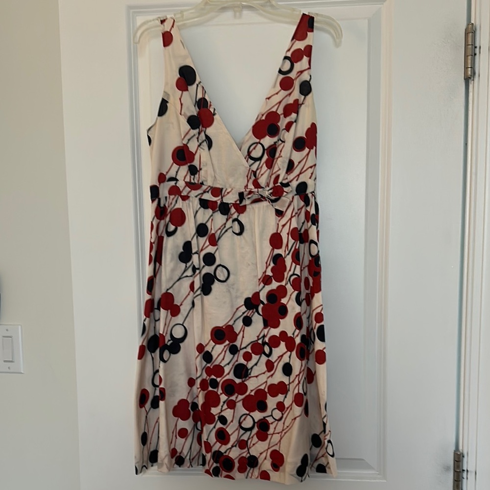 Tabitha Red and Black Floral Midi Dress